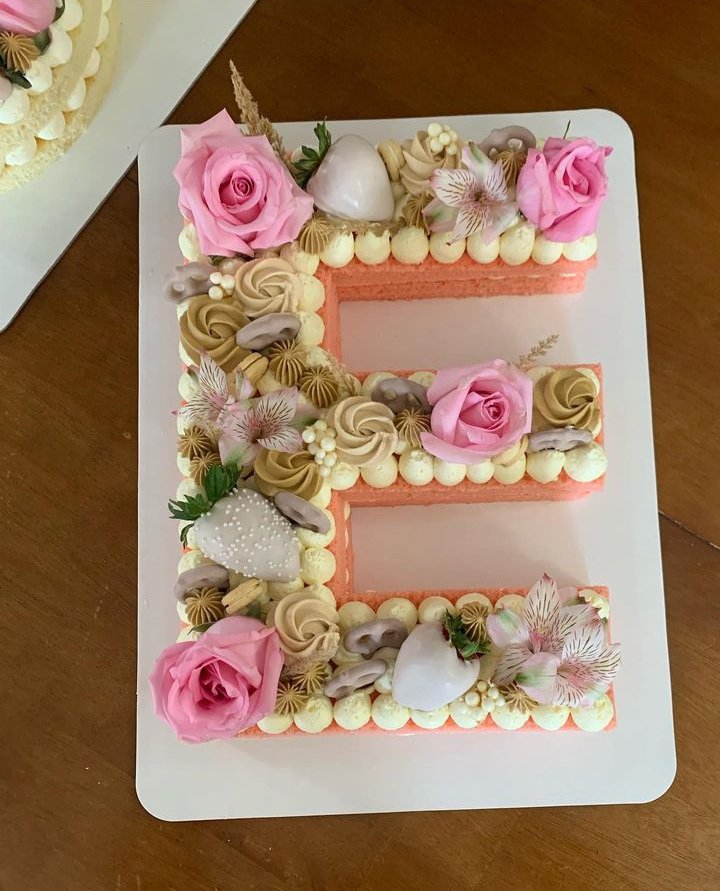 Floral Letter Cake